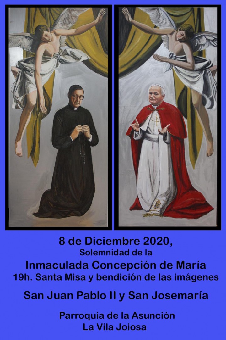 Colocación de una imagen de S. Josemaría en la parroquia de La Asunción de  Villajoyosa